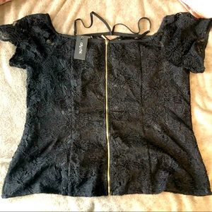 Black city chic top